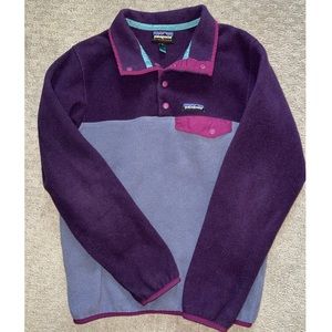 LIKE NEW Two-Toned Women’s S Purple Synchilla Patagonia Pull Over